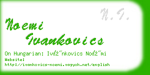 noemi ivankovics business card